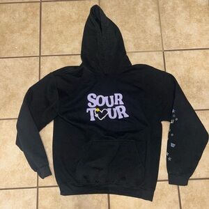 Olivia Rodrigo "Sour Tour" black hoodie medium